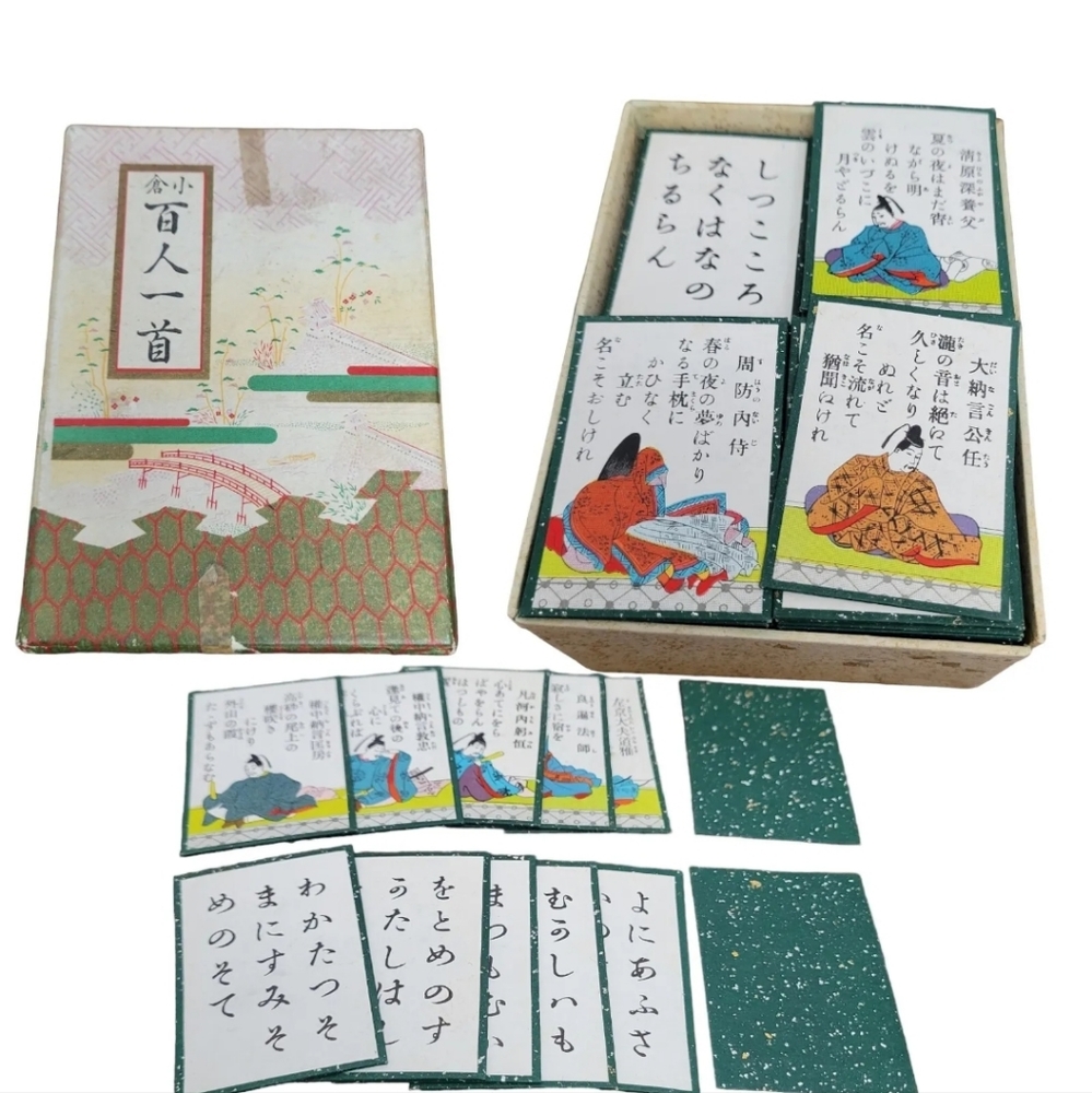1960 Nintendo Japanese Poetry Collectible Playing Cards Ogura Hyakynim Isshu